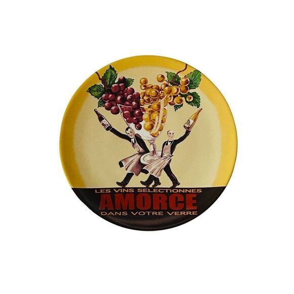 Pottery Barn SET of 4 Wine Bar Cocktail 8.25” Round Appetizer/Cheese/Salad Plate - Picture 5 of 6